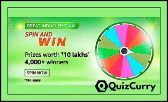 Amazon Spin and win Quiz Answers