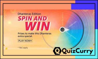 Amazon Dhanteras Edition Spin and Win Quiz Answers