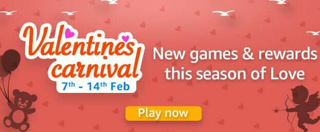 Amazon Valentine's Day Carnival Spin and Win Quiz Answers