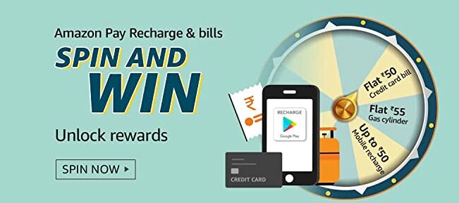 Amazon Pay Recharge and Bills Spin and Win Quiz Answers