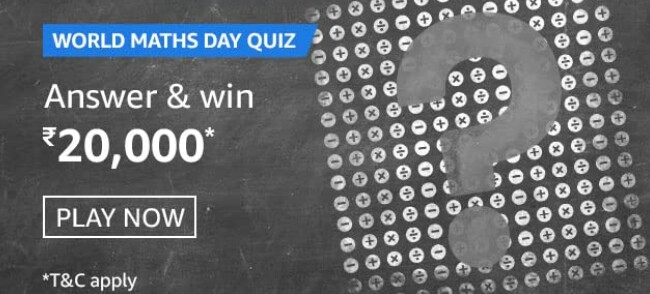 Amazon World Maths Day Quiz Answers
